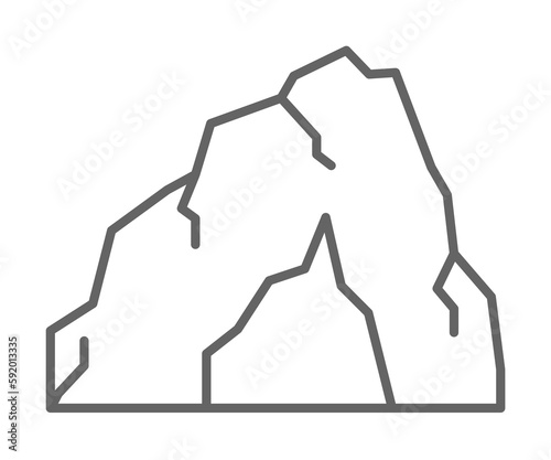 Prehistoric cave icon illustration on transparent background