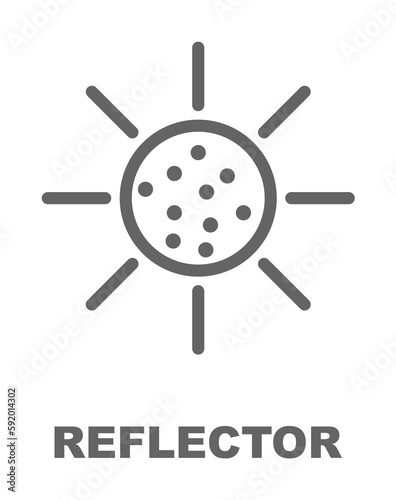 Reflector icon illustration on transparent background