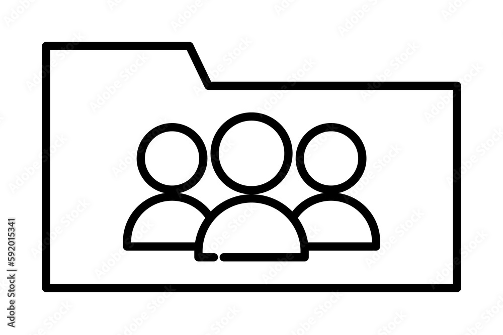 folder users icon illustration on transparent background folder users icon illustration on transparent background