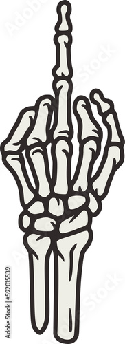 Billede på lærred Skeleton hand gesture for halloween design