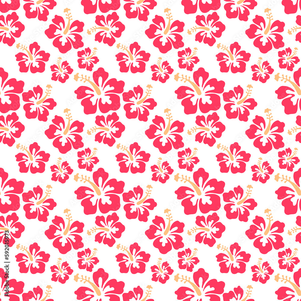 Purple Aloha Hawaiian Shirt Seamless Background Pattern	