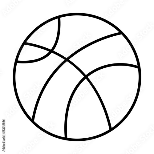 basketball outline icon illustration on transparent background