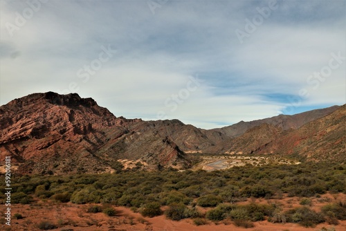 desert landscape of Quebrada de las Conchas in Salta province, Argentina