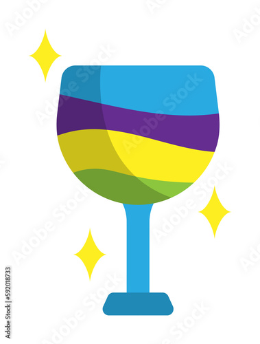 World pride day, glasscolor icon illustration on transparent background photo