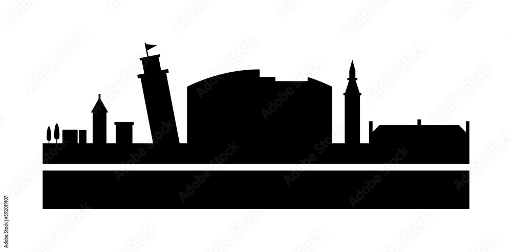 Italy detailed skyline icon illustration on transparent background