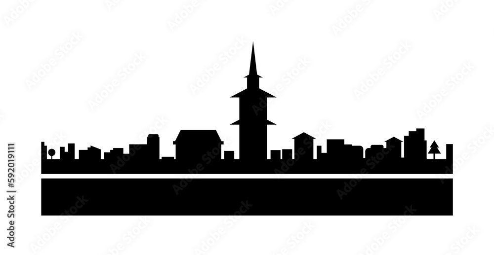 Bern detailed skyline icon illustration on transparent background