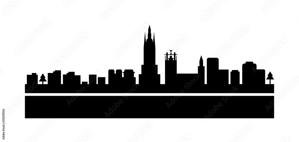 Stockholm detailed skyline icon illustration on transparent background
