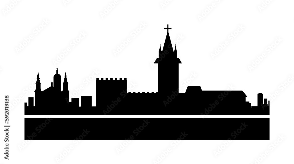 Granada detailed skyline icon illustration on transparent background