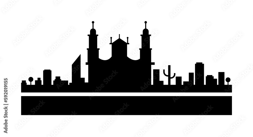 Bogota detailed skyline icon illustration on transparent background Bogota detailed skyline icon illustration on transparent background