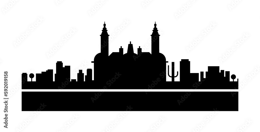 Lima detailed skyline icon illustration on transparent background