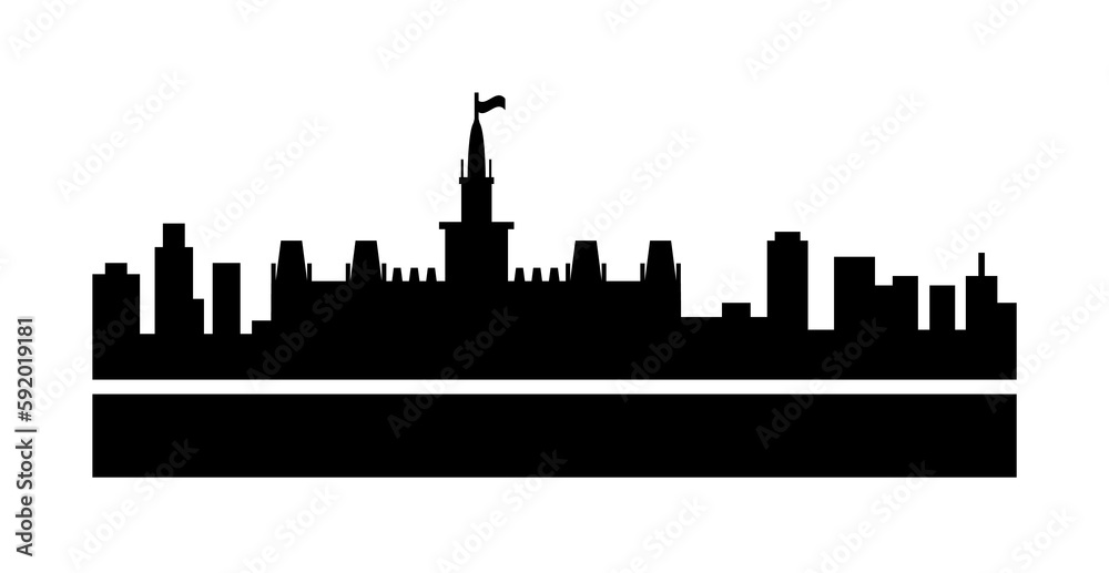 Ottawa detailed skyline icon illustration on transparent background