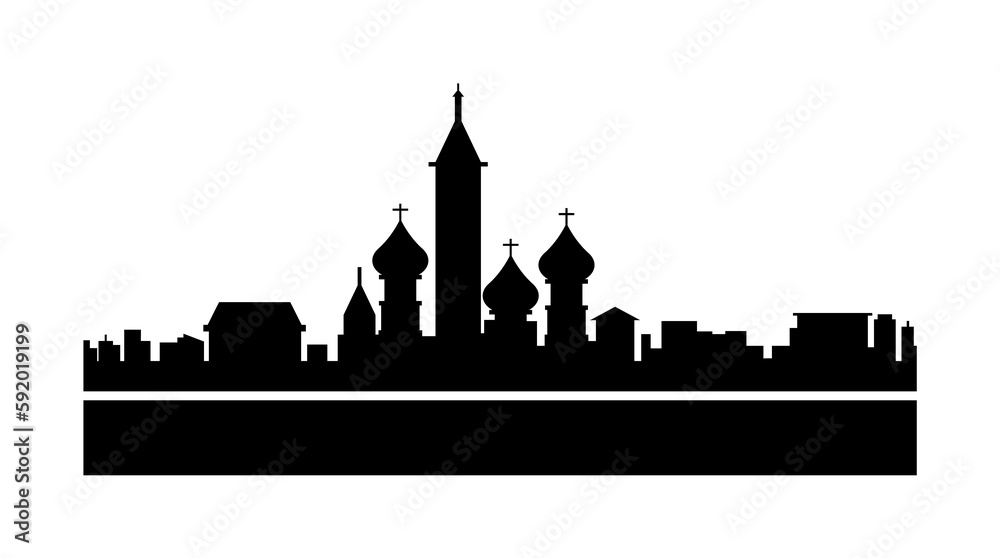 Moscow detailed skyline icon illustration on transparent background