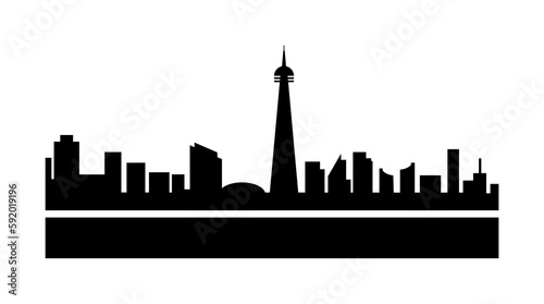 Toronto detailed skyline icon illustration on transparent background