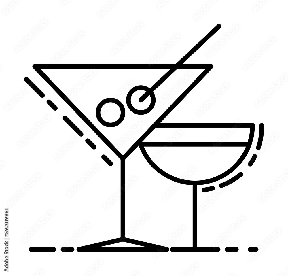 cocktail drinks dusk style icon illustration on transparent background cocktail drinks dusk style icon illustration on transparent background