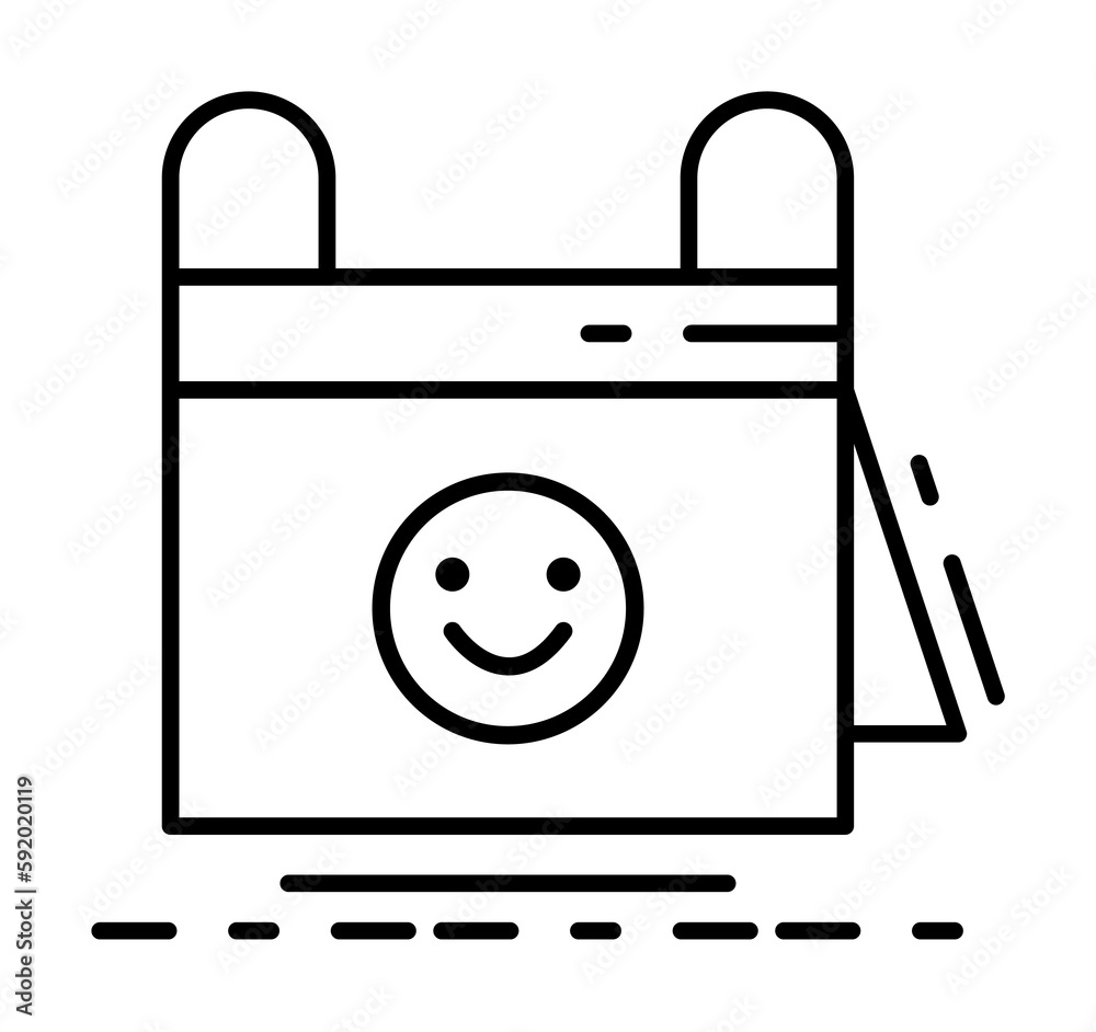 calendar withsmiley dusk style icon illustration on transparent background calendar withsmiley dusk style icon illustration on transparent background