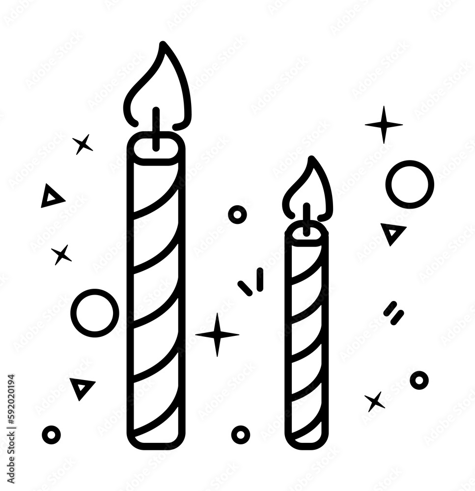candles dusk style icon illustration on transparent background candles dusk style icon illustration on transparent background