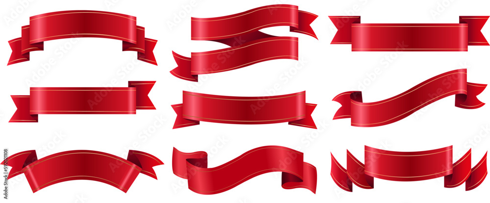 red ribbon set