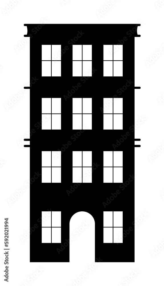 Building vector on white background icon illustration on transparent background Building vector on white background icon illustration on transparent background