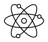 atoms outline icon illustration on transparent background