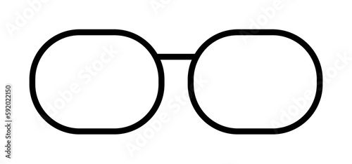 spectacles outline icon illustration on transparent background