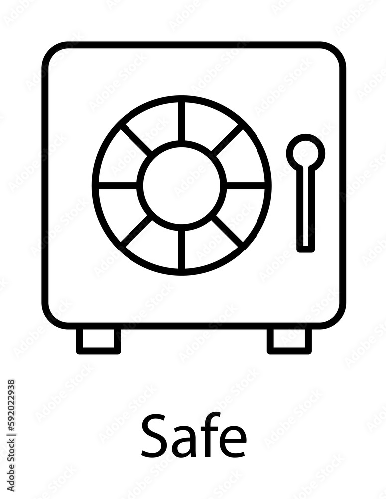 safe icon illustration on transparent background safe icon illustration on transparent background