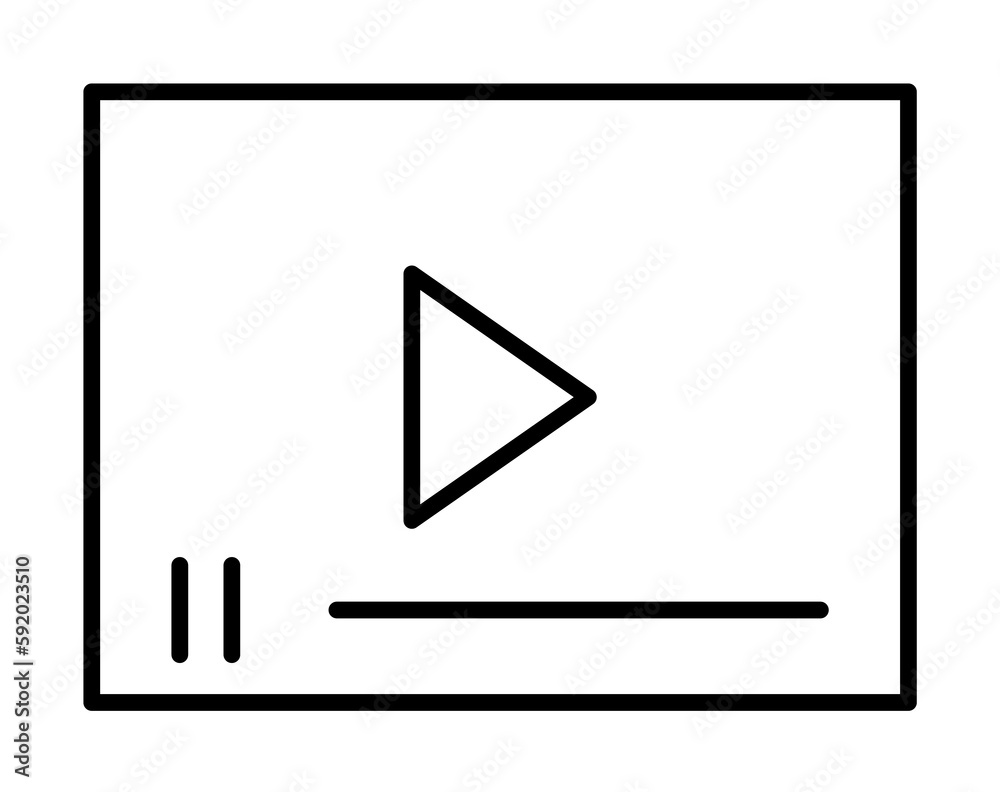 video player icon illustration on transparent background video player icon illustration on transparent background