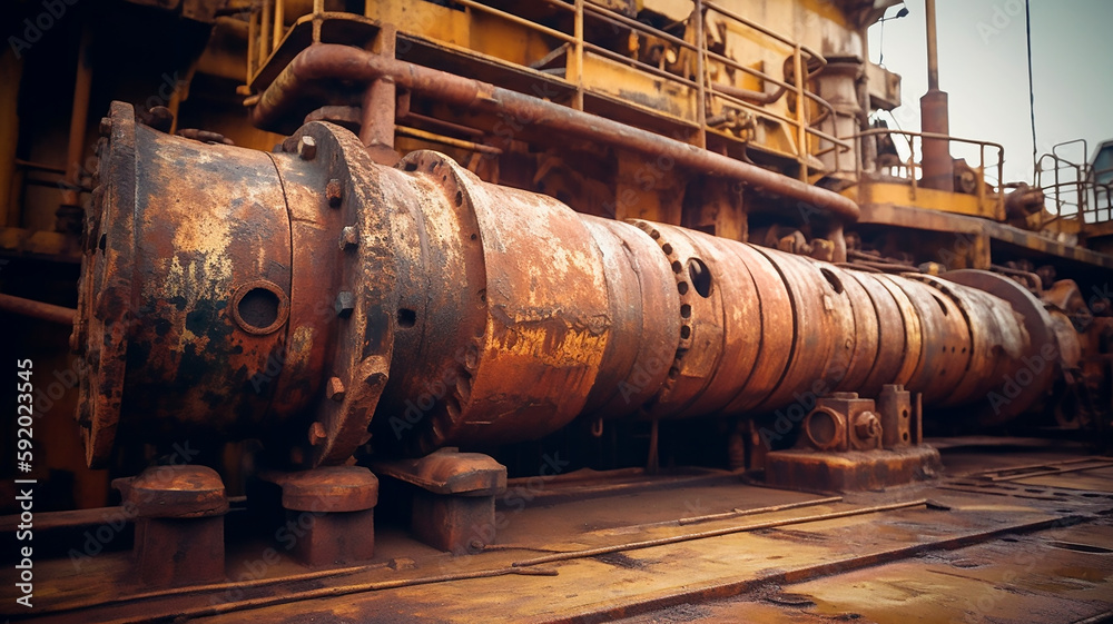oil production, oil extraction machines, generated with generative AI technology. oil production, oil extraction machines, generated with generative AI technology.
