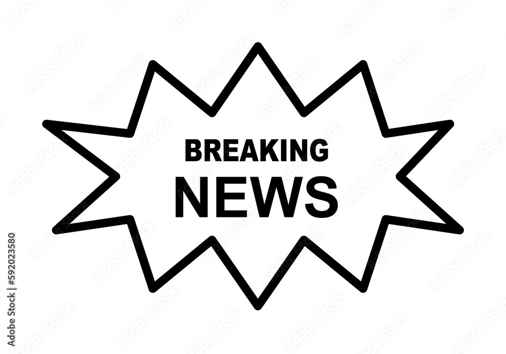 sign breaking news icon illustration on transparent background sign breaking news icon illustration on transparent background