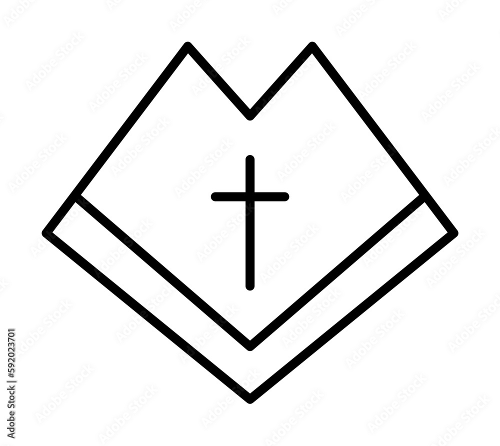 Fototapeta premium open bible outline icon illustration on transparent background