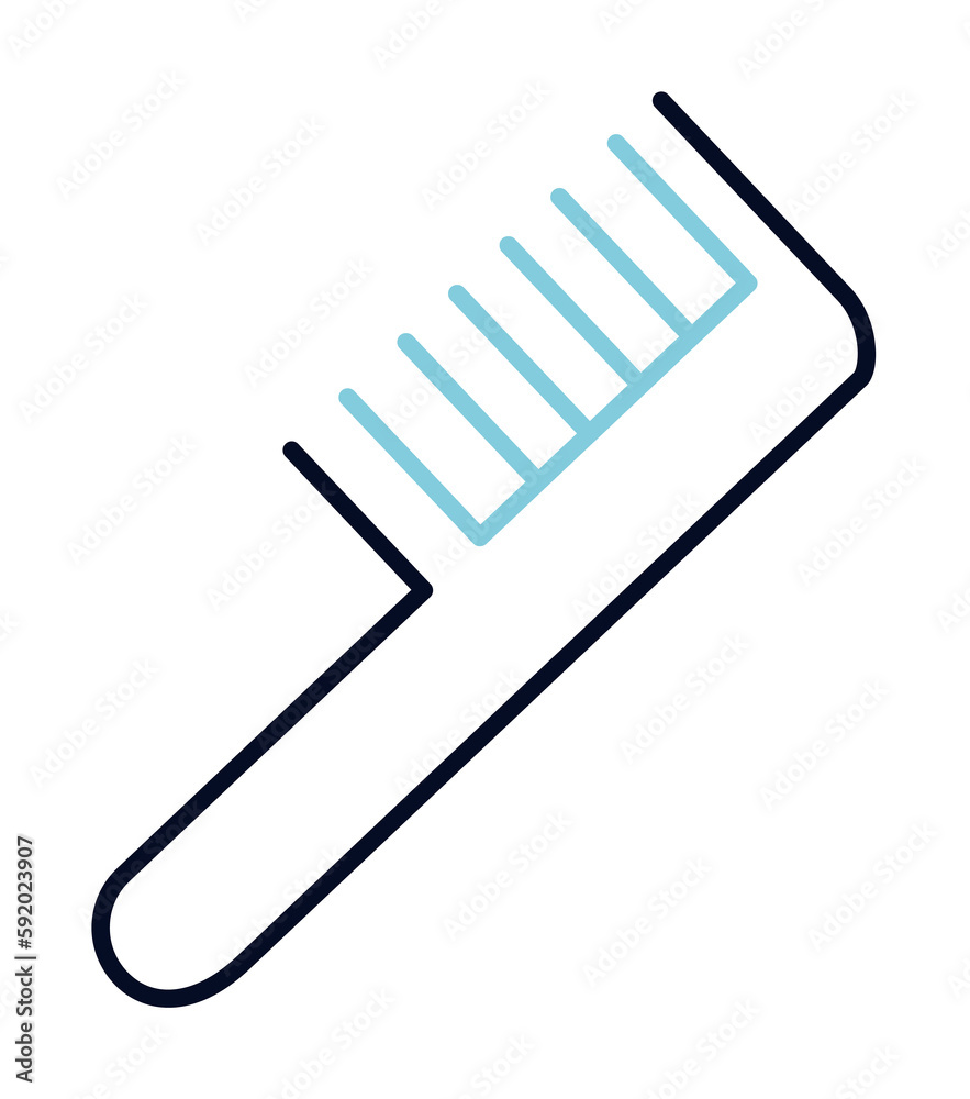 comb outline icon illustration on transparent background comb outline icon illustration on transparent background