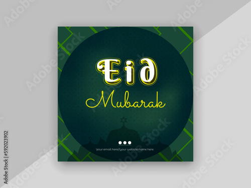 Eid Mubarak post design template
