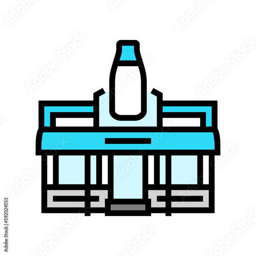 dairy shop color icon vector illustration