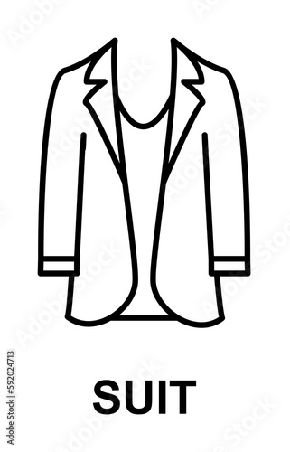 women's jacket icon illustration on transparent background