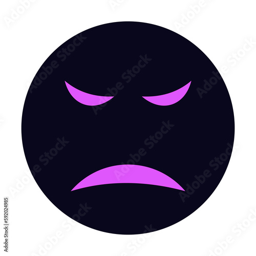 emotion anger icon illustration on transparent background
