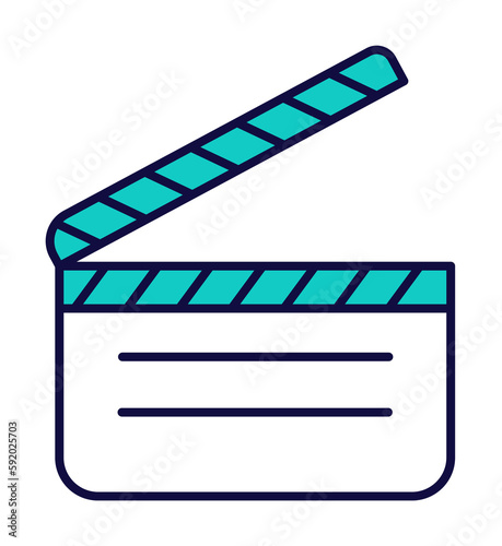director's cracker icon illustration on transparent background