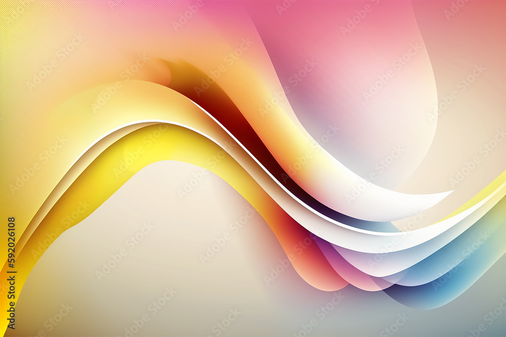 Fototapeta premium wave stylish design on pastel abstract gradient background design Generative AI 