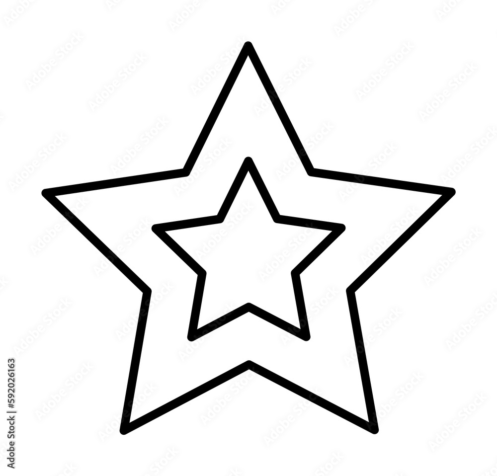 star line icon illustration on transparent background star line icon illustration on transparent background