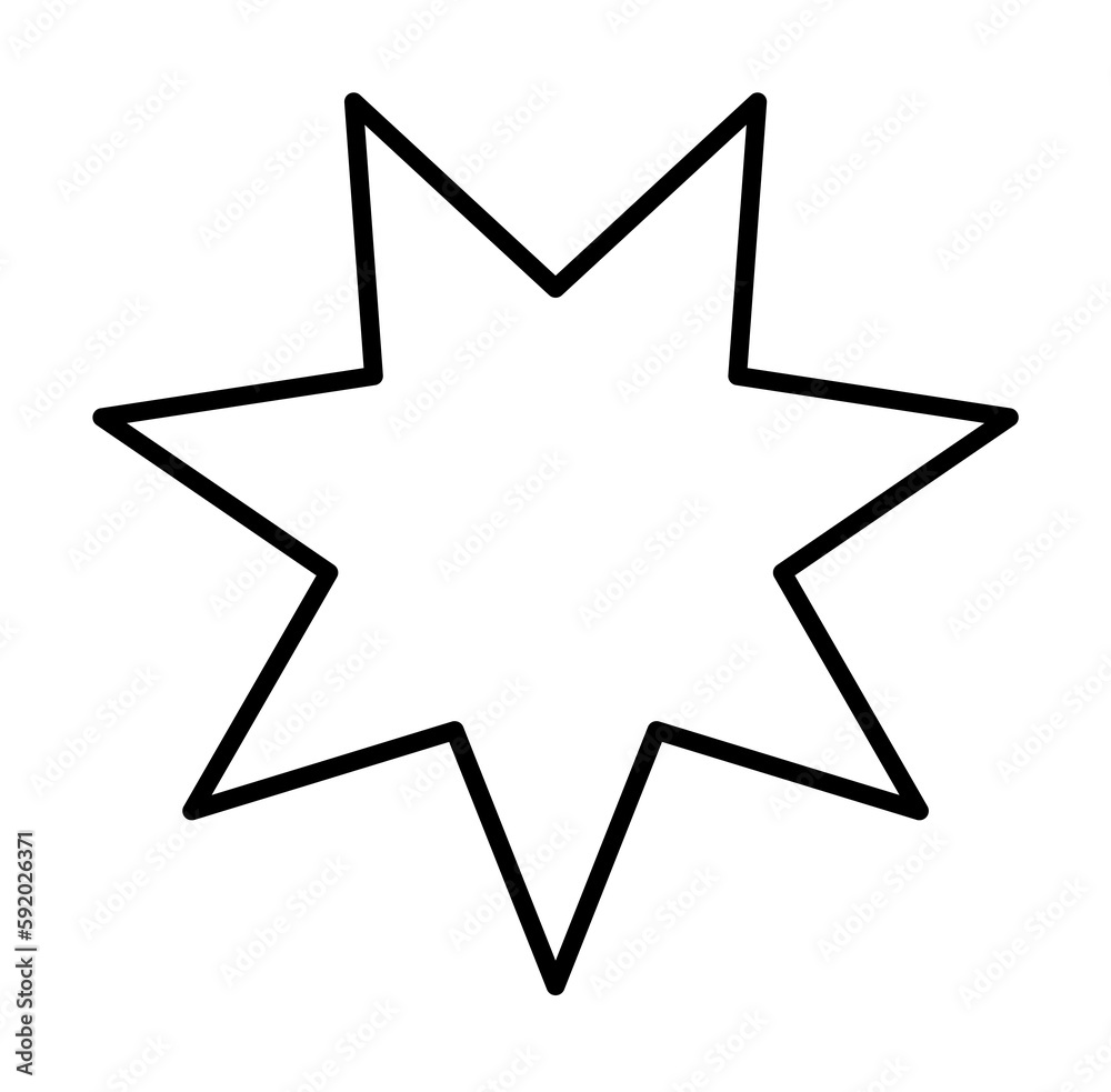 star line icon illustration on transparent background star line icon illustration on transparent background