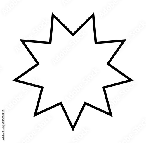 star line icon illustration on transparent background