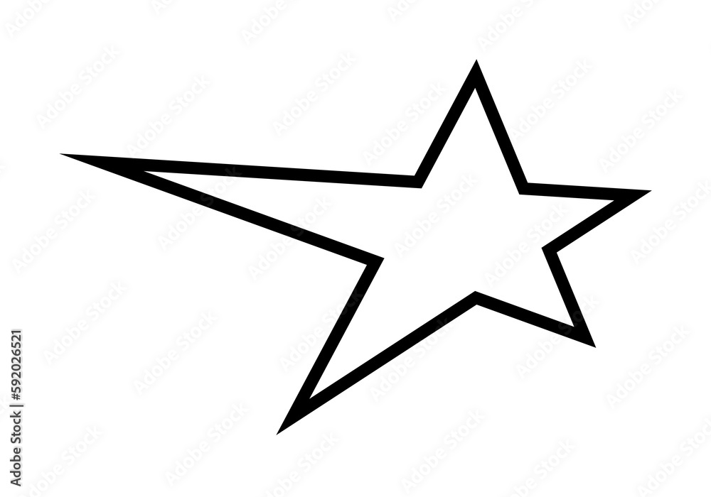 flying star line icon illustration on transparent background flying star line icon illustration on transparent background