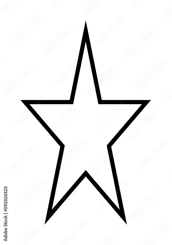 star line icon illustration on transparent background star line icon illustration on transparent background