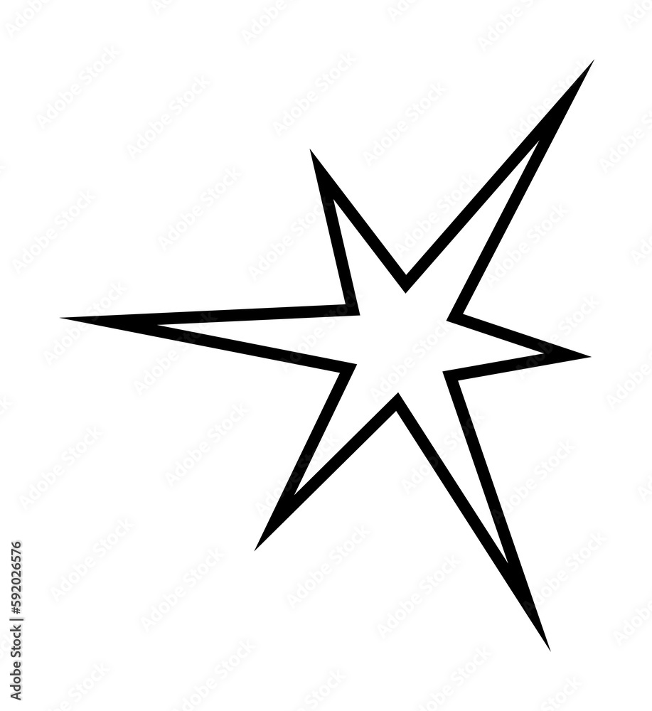bright Star line icon illustration on transparent background bright Star line icon illustration on transparent background
