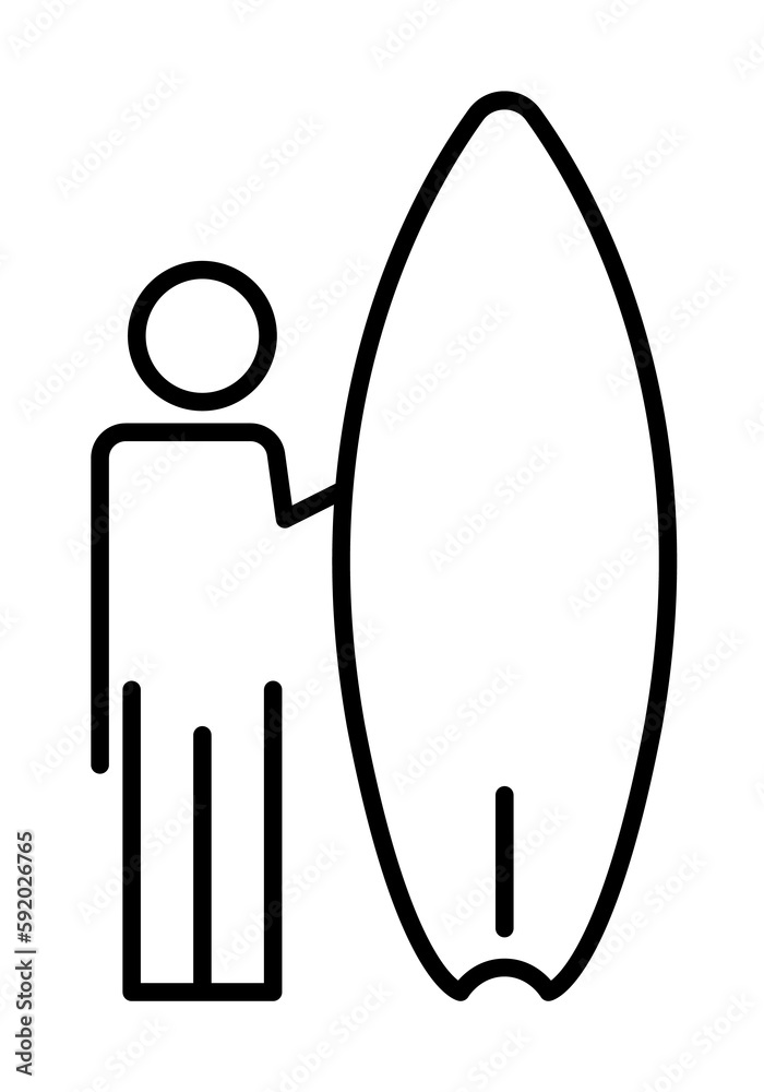 surfer icon illustration on transparent background surfer icon illustration on transparent background
