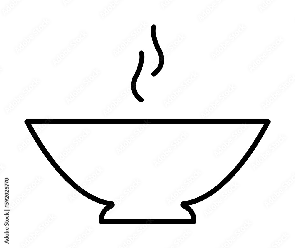 a bowl of soup icon illustration on transparent background a bowl of soup icon illustration on transparent background