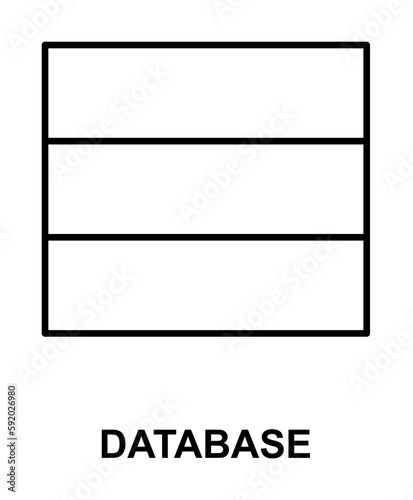 database icon illustration on transparent background