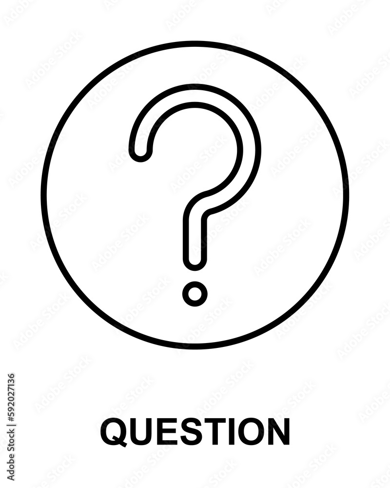 question in round icon illustration on transparent background question in round icon illustration on transparent background