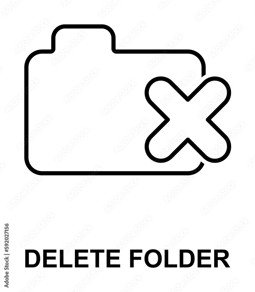 delete folder icon illustration on transparent background delete folder icon illustration on transparent background
