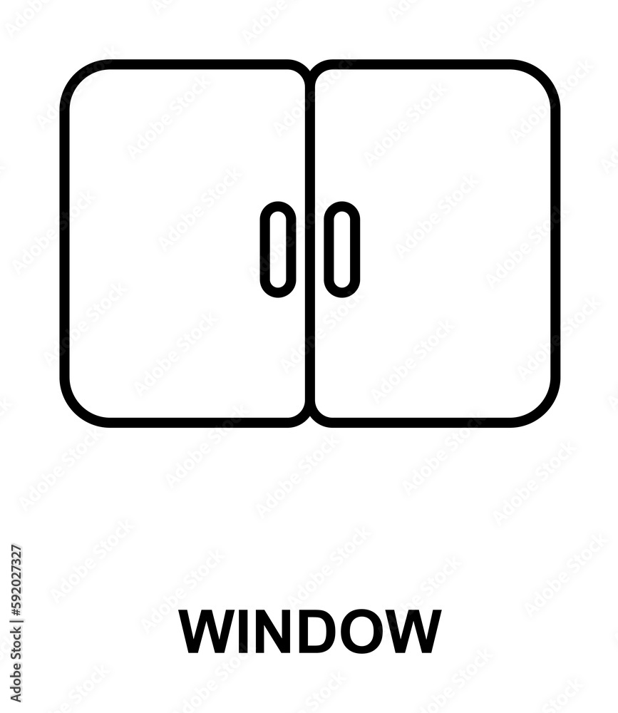 window icon illustration on transparent background