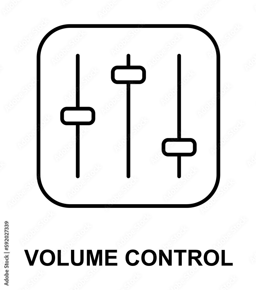 volume control icon illustration on transparent background volume control icon illustration on transparent background