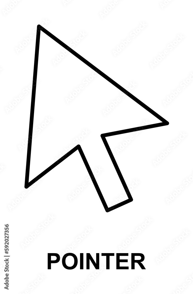 pointer icon illustration on transparent background pointer icon illustration on transparent background